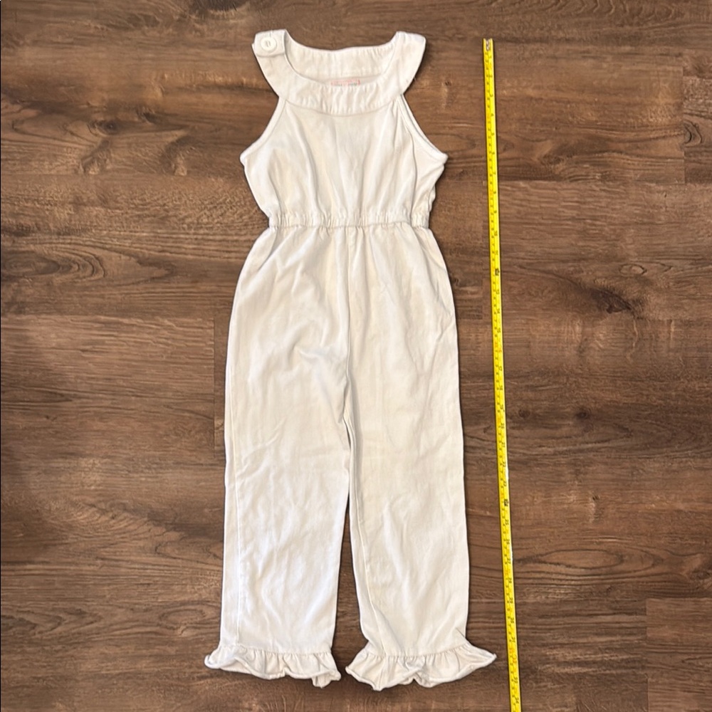 White Sleeveless One Piece with Relaxed Fit